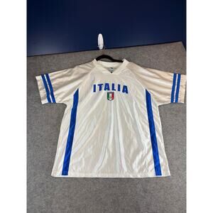 VTG 90s Italia National Football Team FIFA Soccer Jersey Shirt Mens L Sportswear